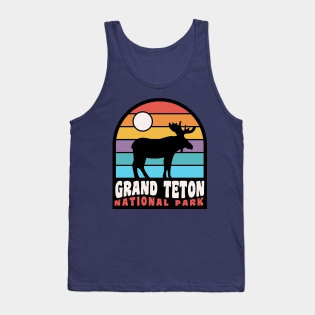 Grand Teton National Park Moose Jackson Hole Tank Top by PodDesignShop